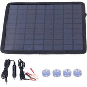 Trade Shop - Caricabatteria Da Pannello Solare Da 6w 18v Da Auto Portatile Da 12v Ricarica -