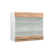 Vicco Mobile da cucina in vetro Quercia dorata 80 cm