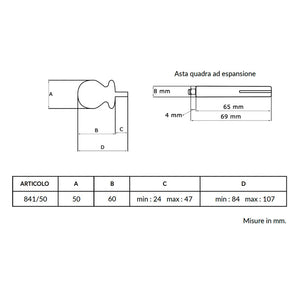 Maniglia su rosetta tonda SAGUATTI  841/50SAQ in alluminio verde opaco