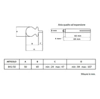 Maniglia su rosetta tonda SAGUATTI  841/50UAQ in alluminio marrone opaco