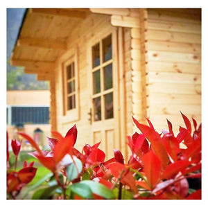 Casetta in Legno da Giardino per Esterni, Sistema Block House, Doghe Spessore 28mm - articolo BLOCK25x25/28 - 110006