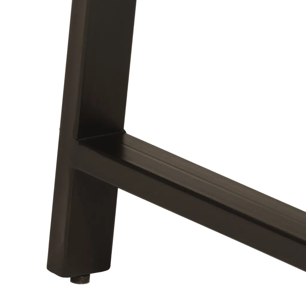 Scrivania | Tavolo da Ufficio con Cassetti 105x55x70 cm Legno Massello Mango Ferro