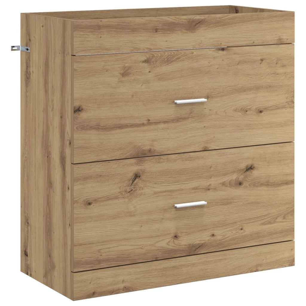 Mobiletto da Bagno Sotto Lavabo Rovere Artigianale 890719