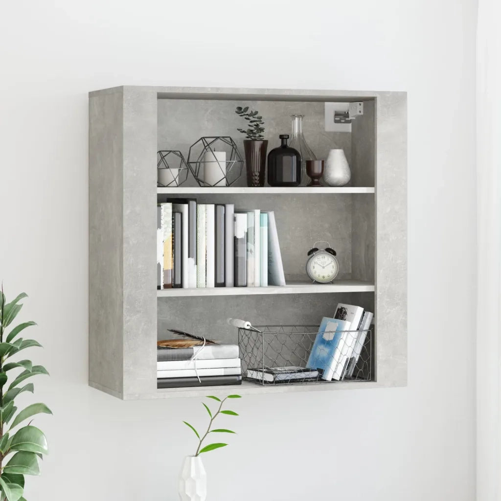 Mobile a Parete Grigio Cemento 80x33x80 cm in Legno Multistrato cod mxl 17517
