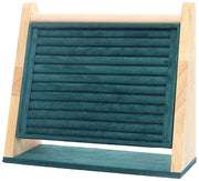 Standarizzatore verticale per gioielli in legno massello, grande organizzatore, vetrina con 10 fessure per collane, orecchini, gioielli, anelli, piccoli ornamenti (verde scuro)