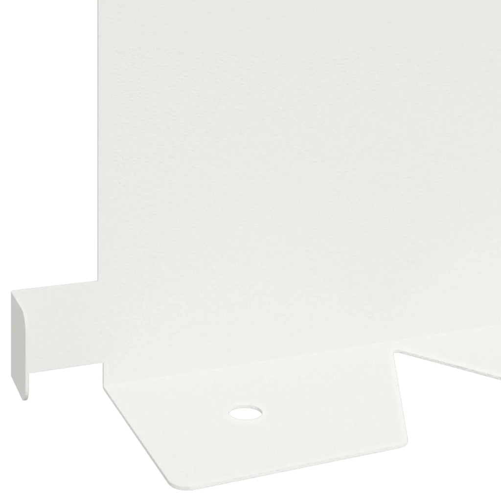 Bordura per Prato 20 pcs 102 x 15 x 4 cm Acciaio Bianco 8008767