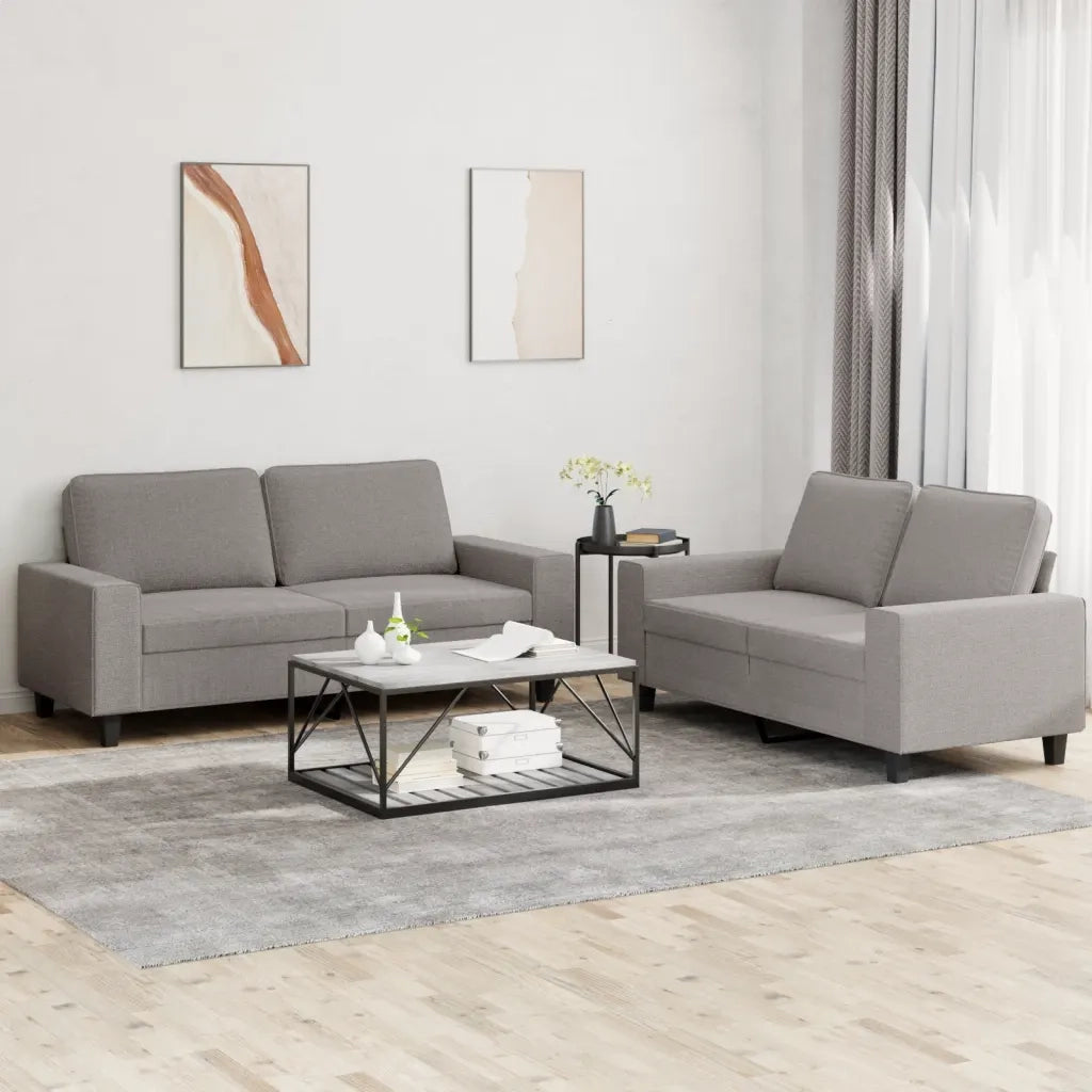 Set di Divani 2 pz Tortora in Tessutocod mxl 107598