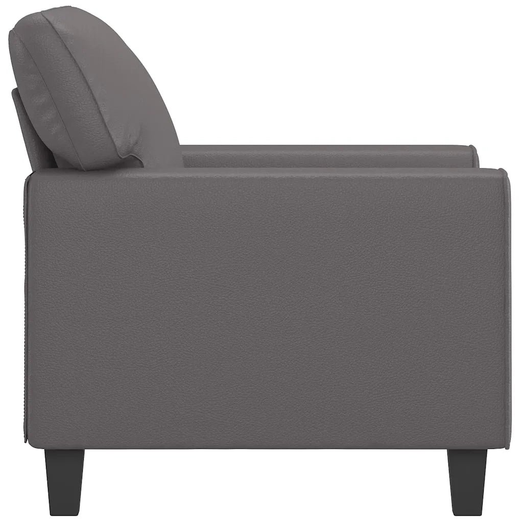 Poltrona-Divano Sedia Grigia 60 cm in Similpelle 665680