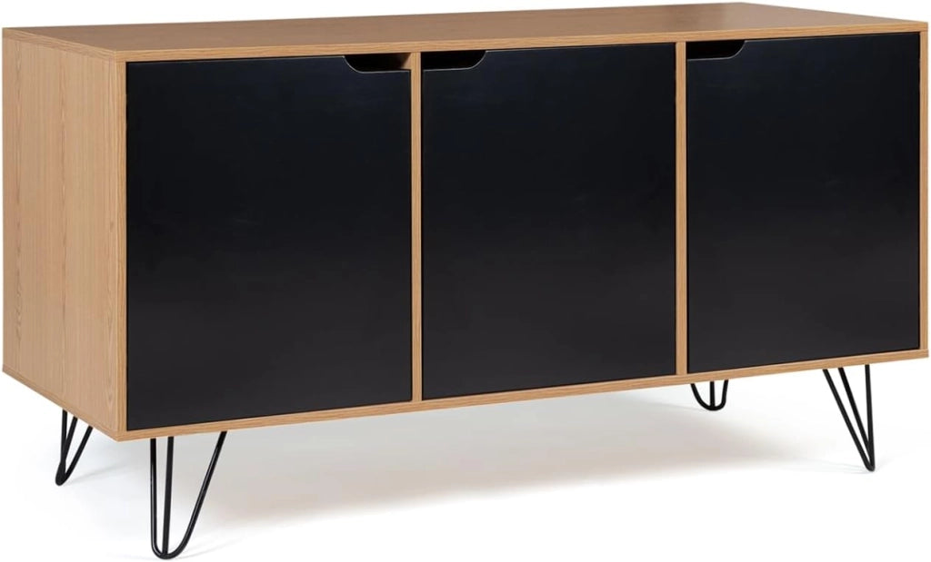 Credenza bassa vintage NOEMI 3 ante in legno