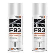 Faren f93 zinco spray 98% zincante anticorrosivo antiruggine 400 ml 2 pezzi