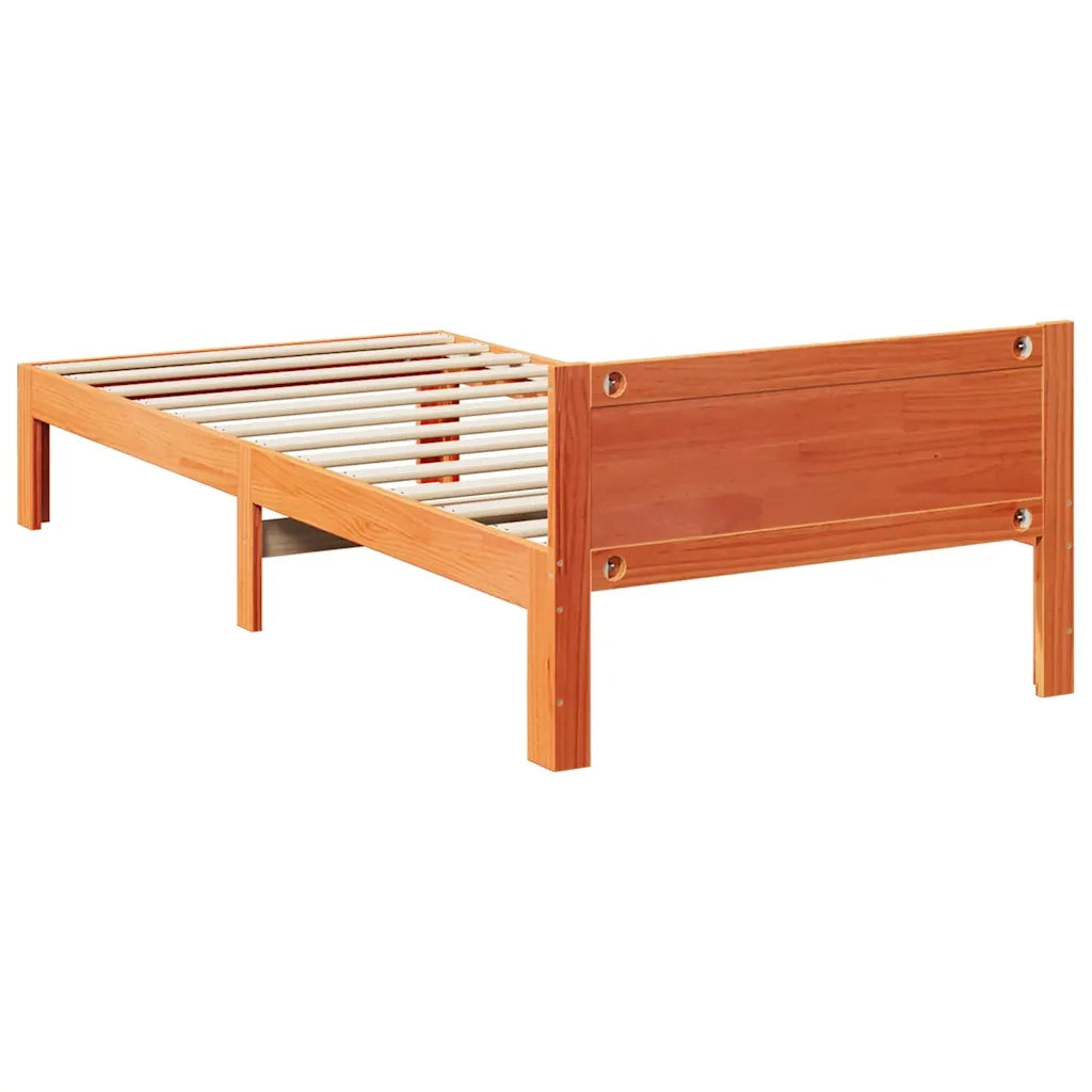 vidaXL Letto senza Materasso Marrone Cera 80x200 cm Legno di Pino
