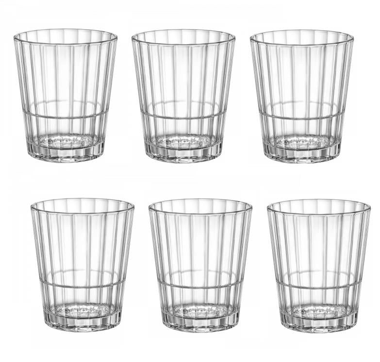 Set 6 Bicchieri da Tavola Oxford Bar Rock Impilabili 37,4 cl Rocco Bormioli