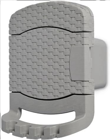 PORTA TUBO IN RATTAN A PARETE