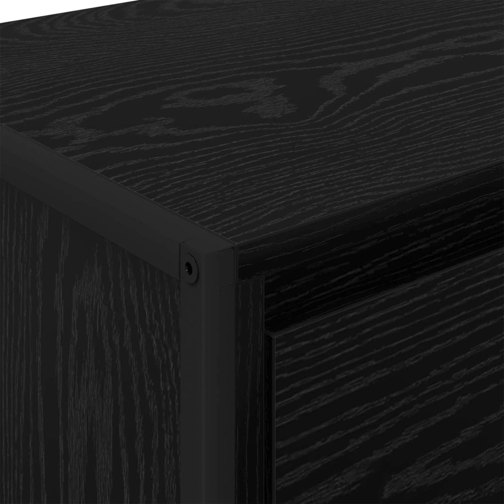 Credenza-Buffet-Armadio da cucina Rovere Nero 42 x 36 x 75.5 cm Legno multistrato
