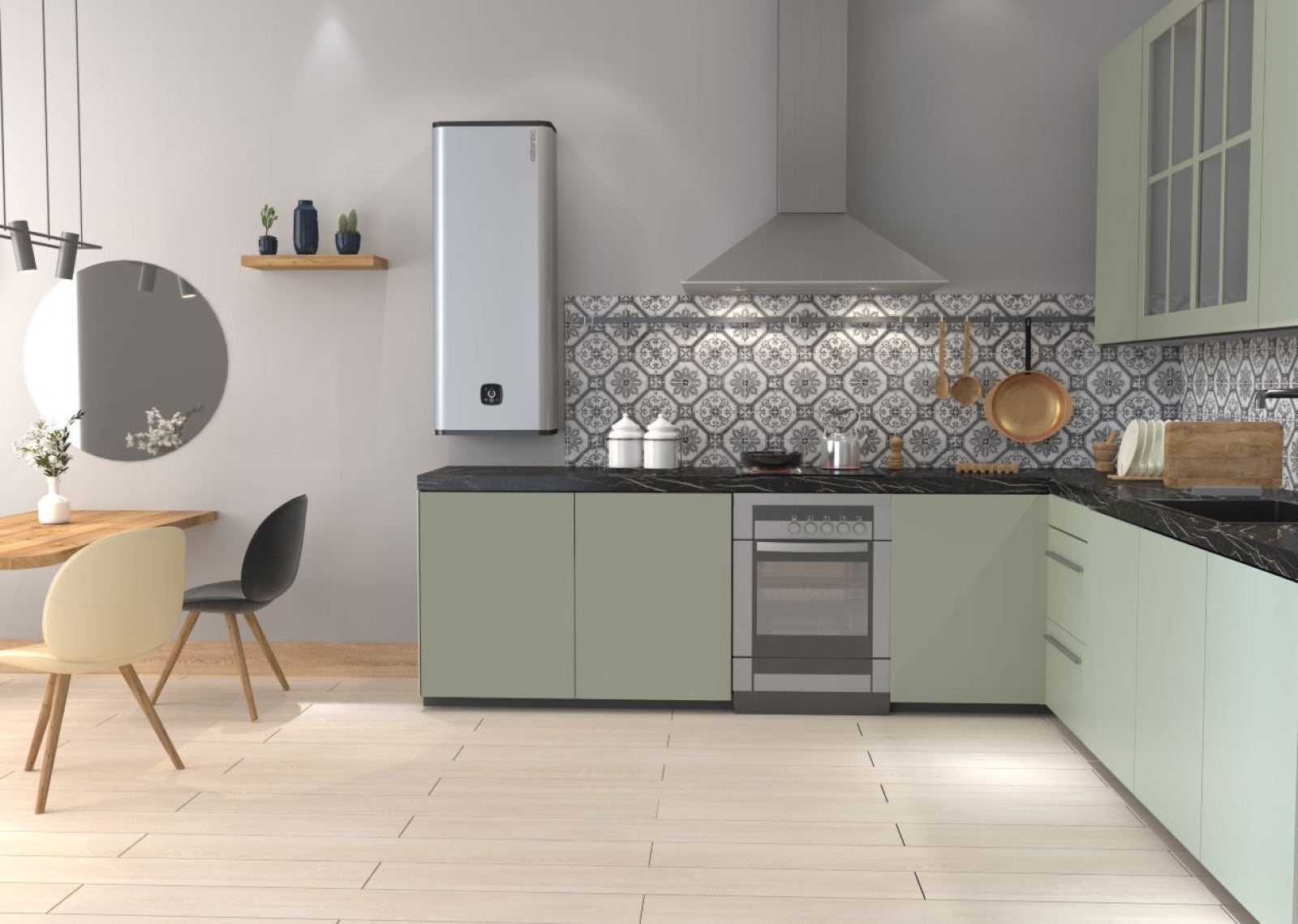 Scaldabagno Scaldacqua Elettrico ad accumulo Atlantic Vertigo Steatite Wi-Fi 80 Waterdrop 841321