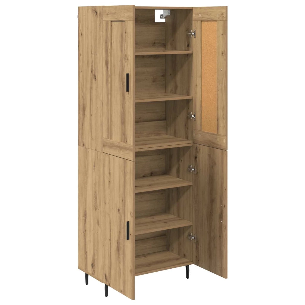 Credenza 2 pcs Rovere artigianale Legno multistrato 3416008
