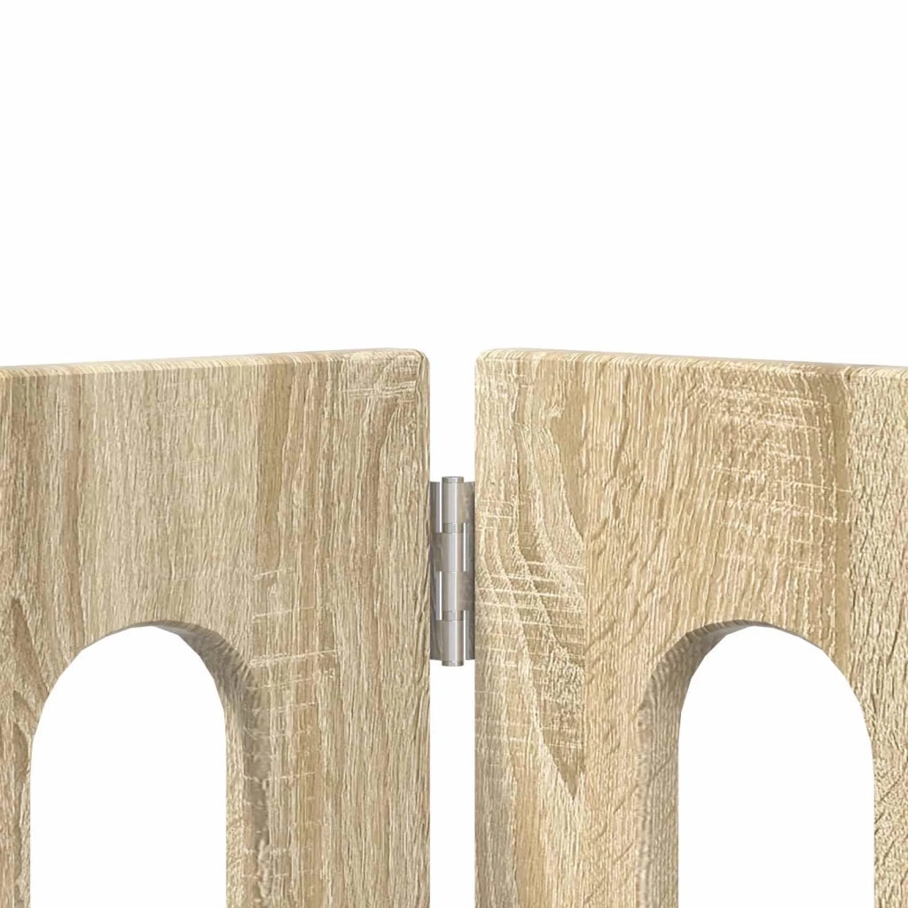 Recinto pieghevole per animali 4 pcs Rovere Sonoma