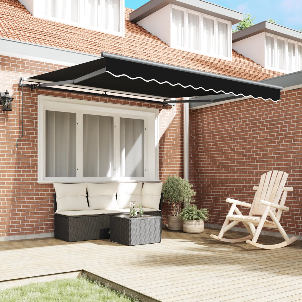 Tenda Retrattile Manuale  Nera 350x250 cm