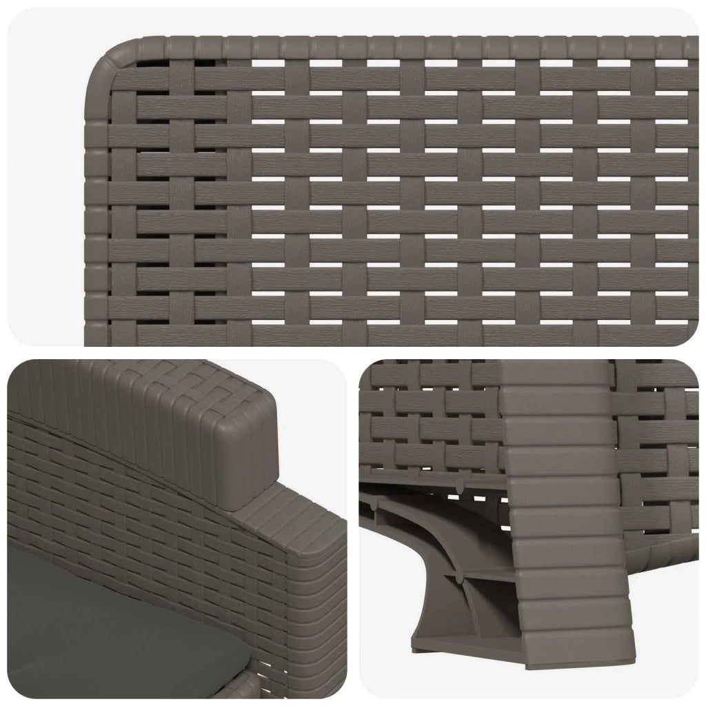 Sedia da giardino reclinabile effetto rattan 2 pcs 8012029