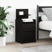 Comodino con 2 Cassetti Nero 38x34x80 cm 861357