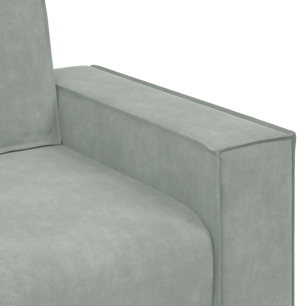 Divano a 2 Posti Grigio Chiaro 180x78x84 cm in Velluto 4105020