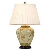 Lampada Scrivania Contemporanea Arum Lily Porcellana Ottone Anticato 1 Luce E27