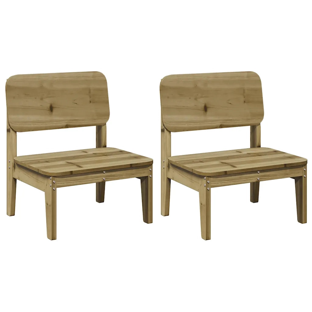 vidaXL Sedie da Giardino 2 pz 60x52,5x72cm in Legno di Pino Impregnato