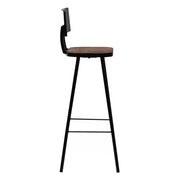 Set di quattro sgabelli da bar di design sedute per sedie legno massello di recupero marrone scuro 1202184
