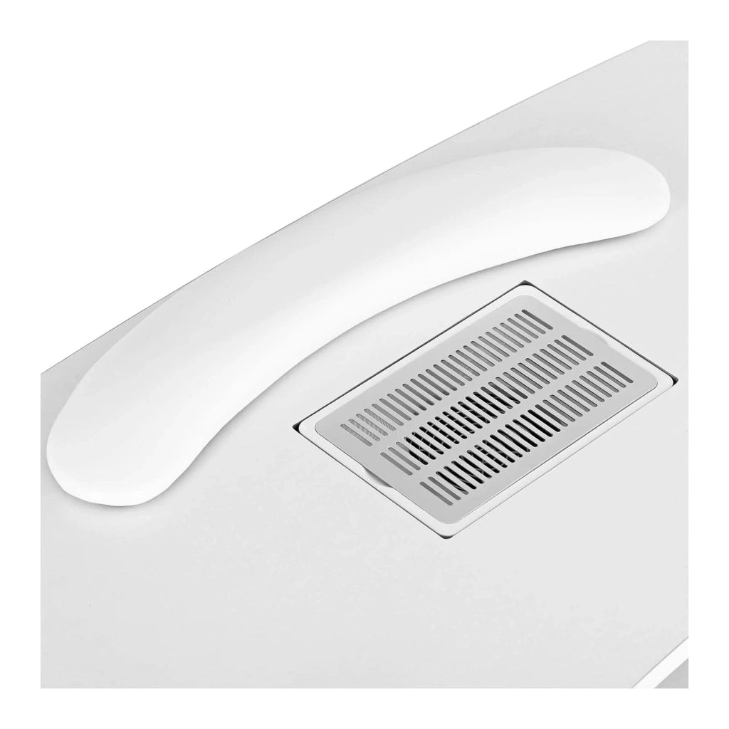 Tavolo manicure 120 x 50,3 x 80,3 cm con ventosa e poggiamani bianco 14_0007708