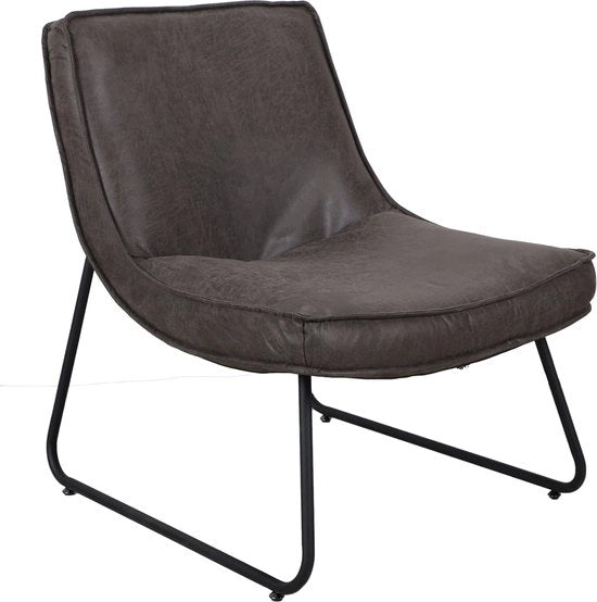 Fauteuil Relax Moderno per Sala da Pranzo - Antracite - Con Bracciolo