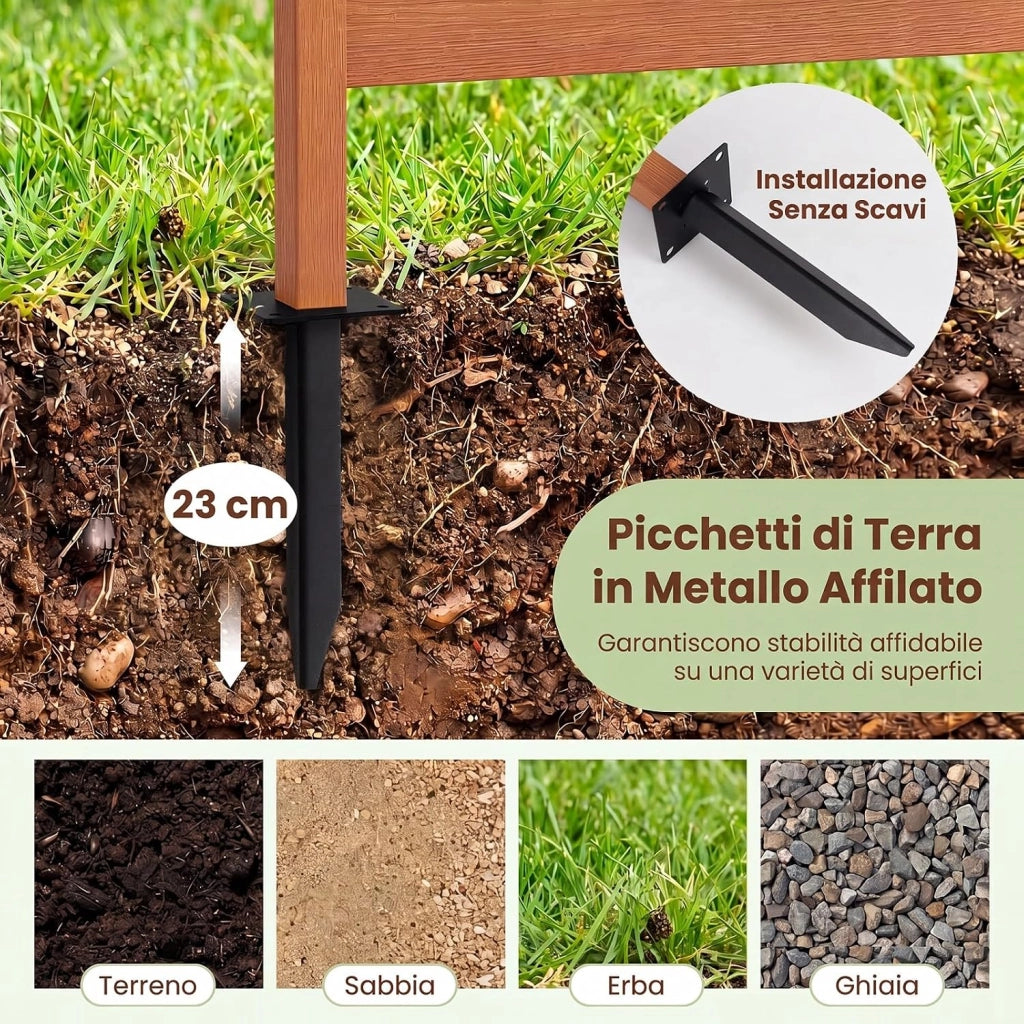 Recinzion da Giardino, Paravento da Esterno in HIPS | 3 Metodi di Fissaggio e Combinazione Libera, Copri Bidoni, Condizionatore e Attrezzature, da Terrzza e Cortile