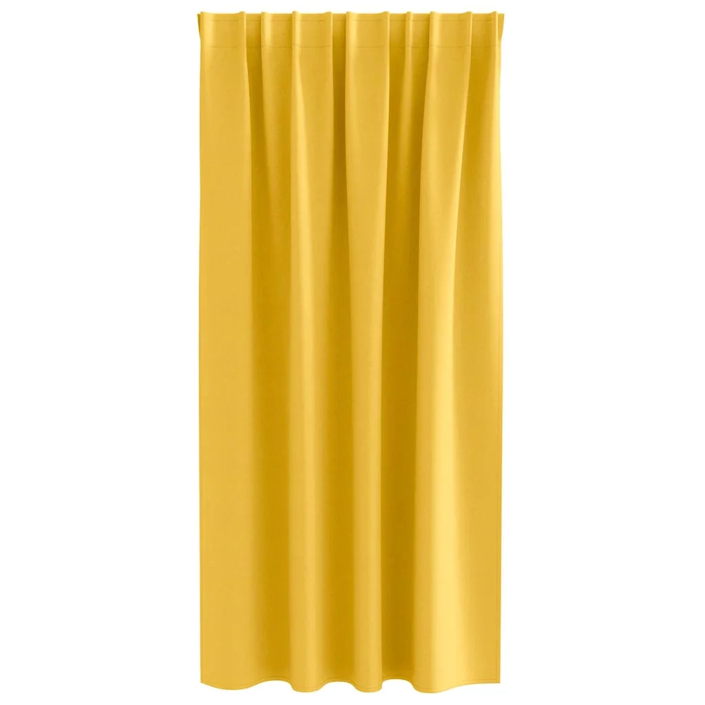 vidaXL Tende con tende 2 pcs giallo senape Poliestere