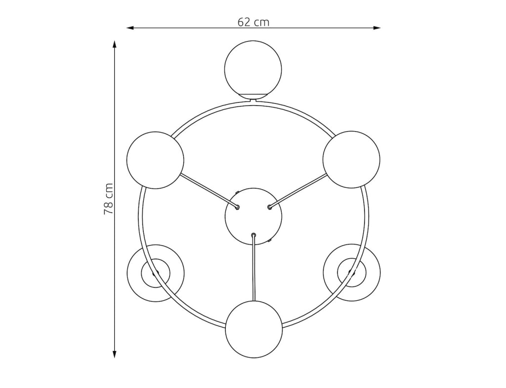Lampada a sospensione AZURA 6xE14 vetro beige Emibig