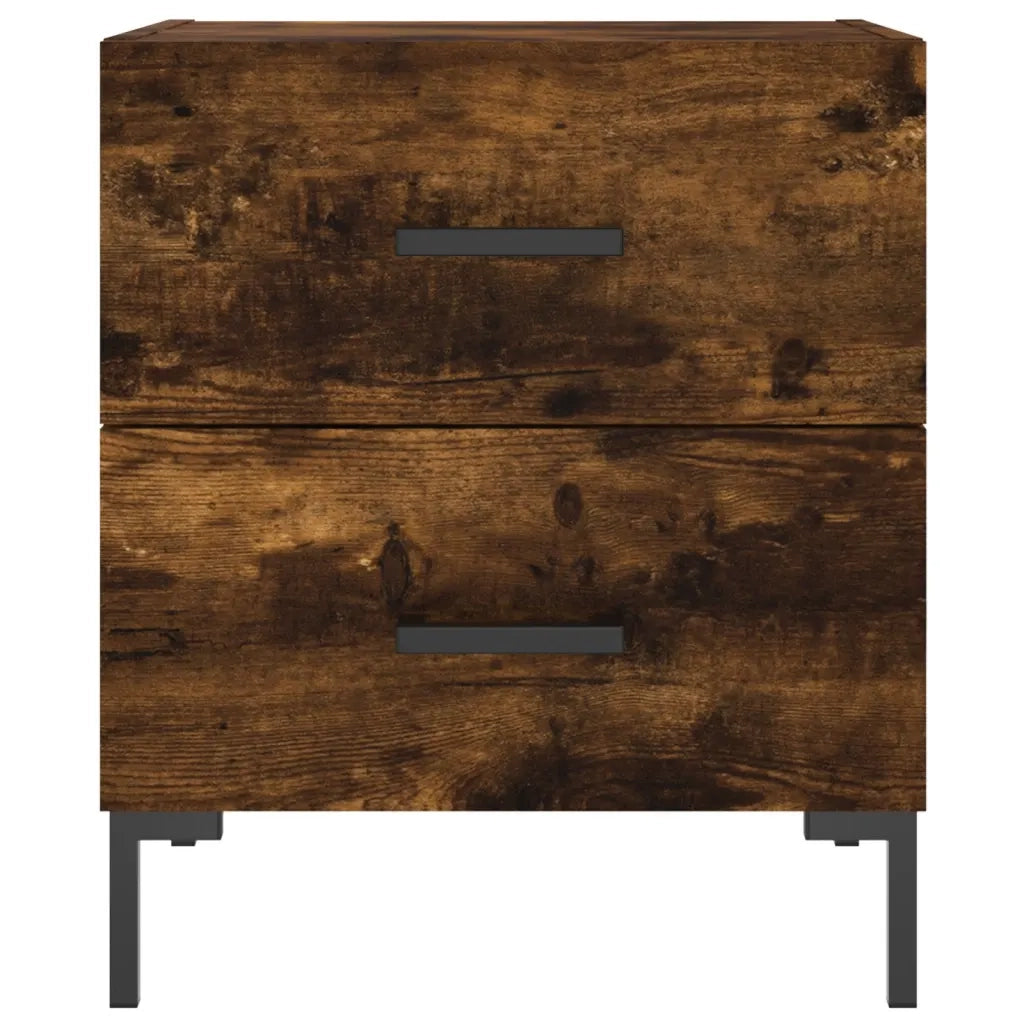 Comodino-Tavolino da notte Rovere Fumo 40x35x47,5 cm in Legno Multistrato 551423