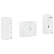 Set di Armadi da Bagno da 2 Pezzi UTRECHT Bianco Lucido 3418057
