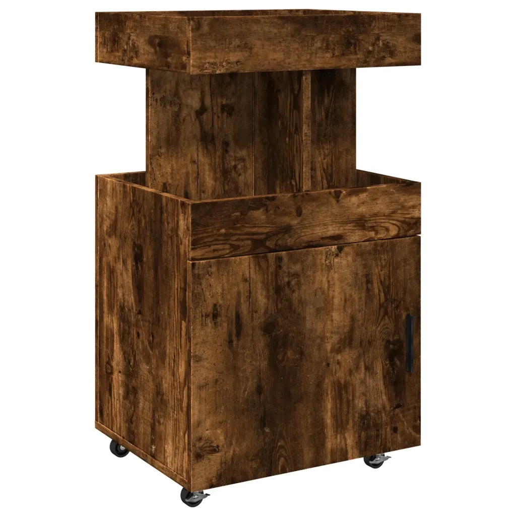 Carrello Bar Rovere Fumo 50x41x89 cm in Legno Multistrato 848266