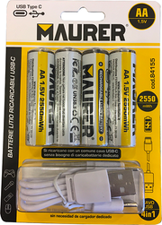 Batterie maurer ricaricabili usb stilo 2550mwh (bl4pz)