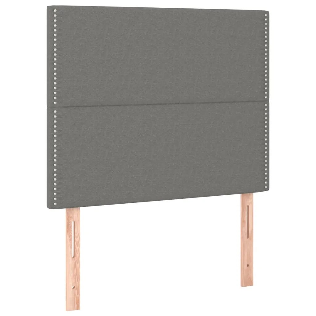 Giroletto a Molle con Materasso Grigio Scuro 80x200 cm Tessuto 3127838