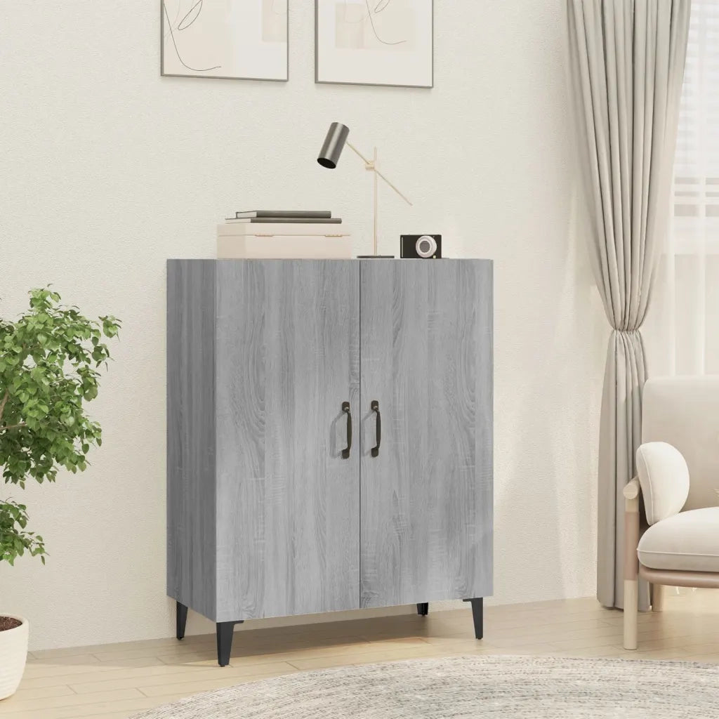 Credenza Grigio Sonoma 70x34x90 cm in Legno Multistrato cod mxl 15955