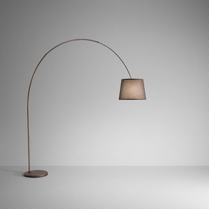 Piantana Contemporanea Arche Metallo Marrone Tessuto 1 Luce E27