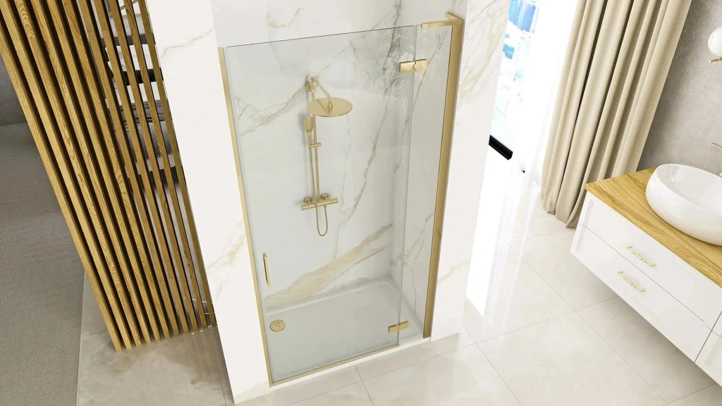 Porta Doccia Rea Hugo 80 Gold Brush + Profilo