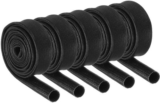 Sostegno isolante a nastro intrecciato per cavi - Gestione cavi - Resistente al calore - Nero - Protezione cavi - Duraturo e flessibile - Adatto per applicazioni industriali.
