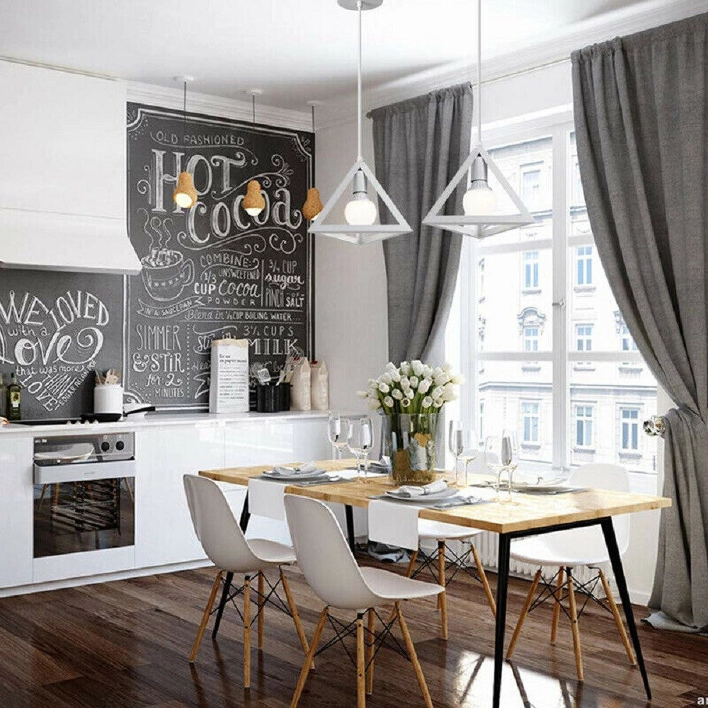 Trade Shop - Lampadario Da Soffitto A Sospensione Forma Di Triangolo 3d Portalampada E27 A35 -