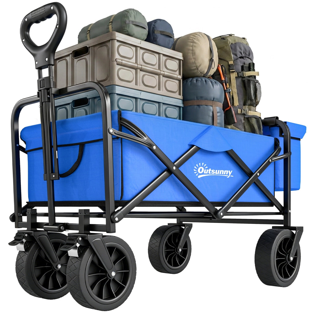Carrello Pieghevole ¨C zephmum ¨C Blu, Polipropilene, 60x40x80 cm