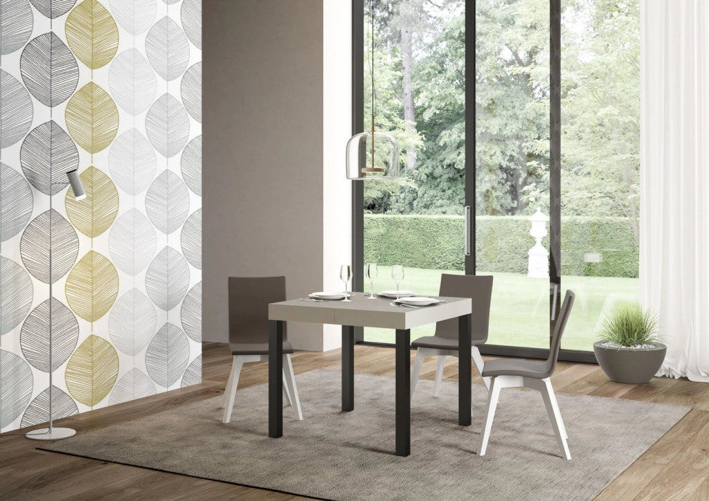 Tavolo Allungabile 90-246x90x77 cm Everyday Premium Cashmere Gambe Antracite