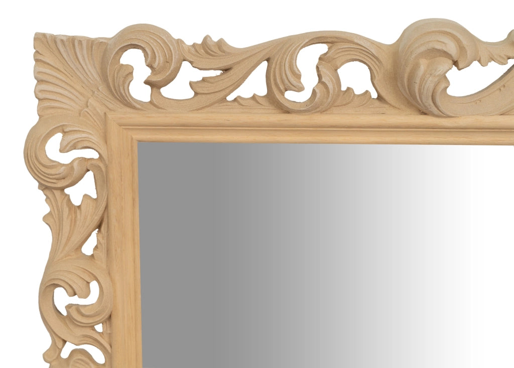 Biscottini SPECCHIERA DA PARETE IN LEGNO FINITURA GREZZA MADE IN ITALY realizzata Offerta
