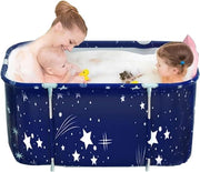 Bagno pieghevole 120 cm - bagno per adulti - bagno in piedi - bagno domestico di plastica spessa - azzurra ventilazione