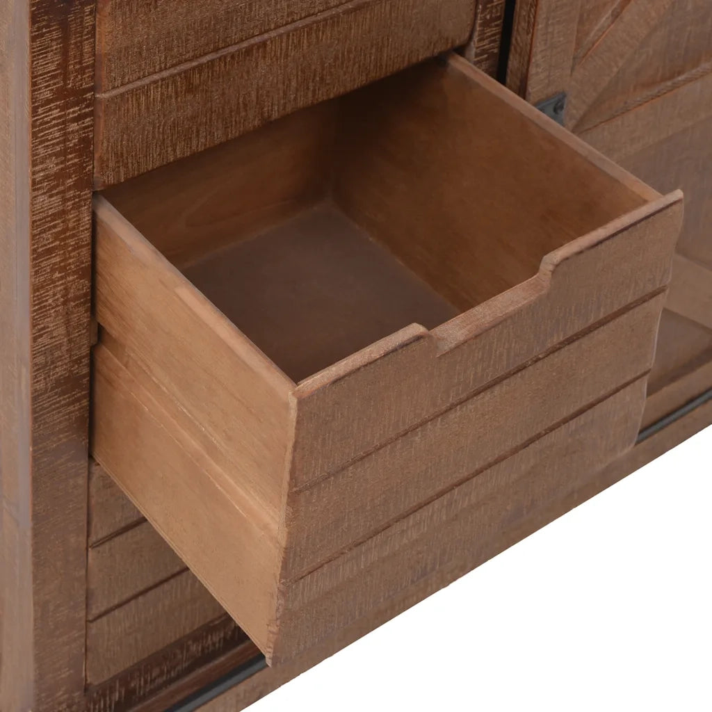 Cassettiera in Legno Massello di Abete 64x33,5x75cm Marrone cod mxl 49313