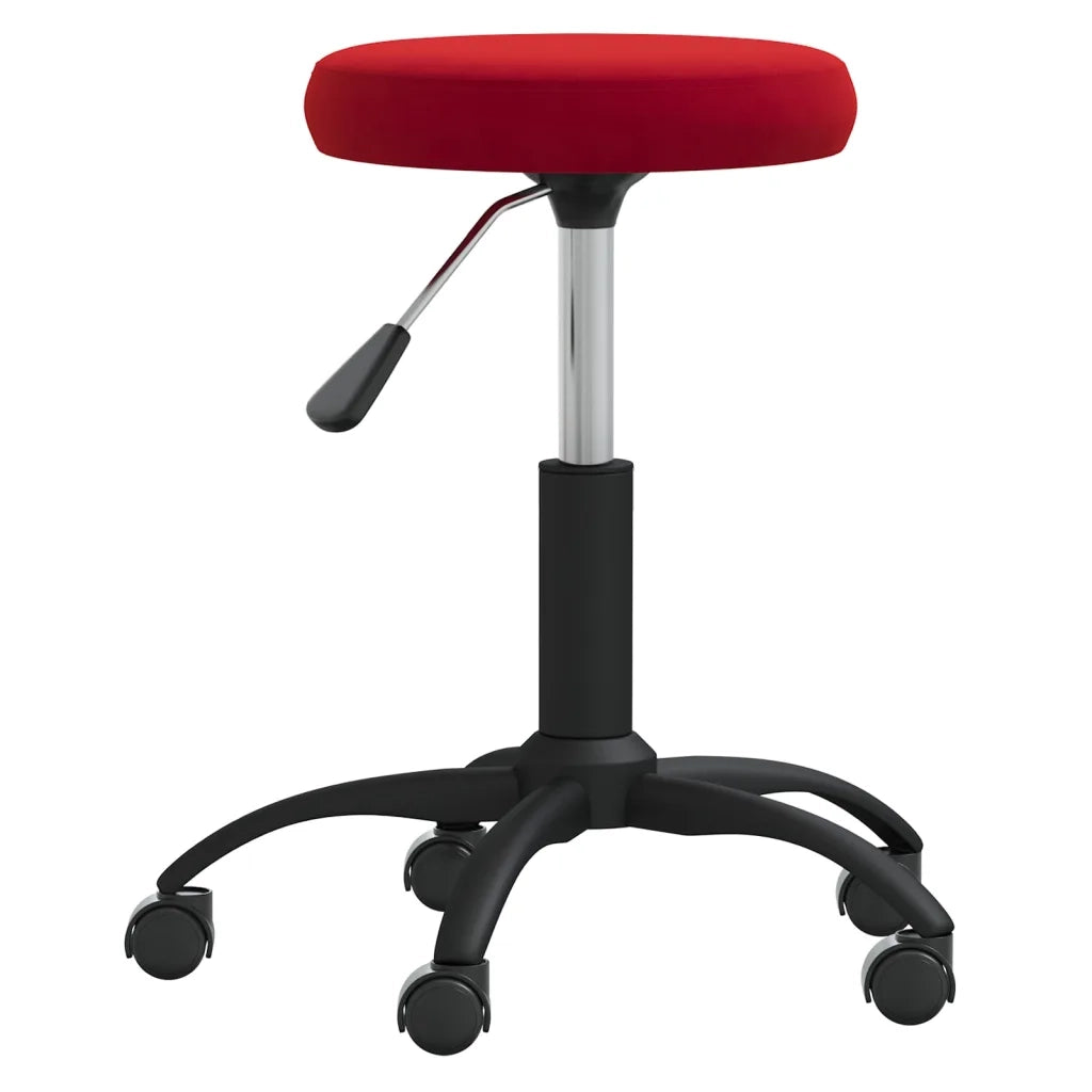 Sgabello da Massaggio in Velluto Rosso Vino CFW5864402