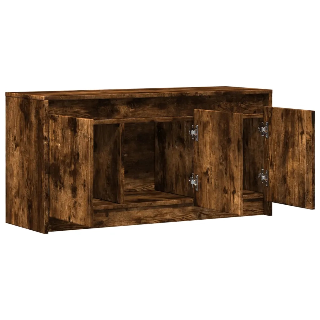 Mobile Porta TV con LED-Credenza per TV Rovere Fumo 100x34x50 cm in Truciolato